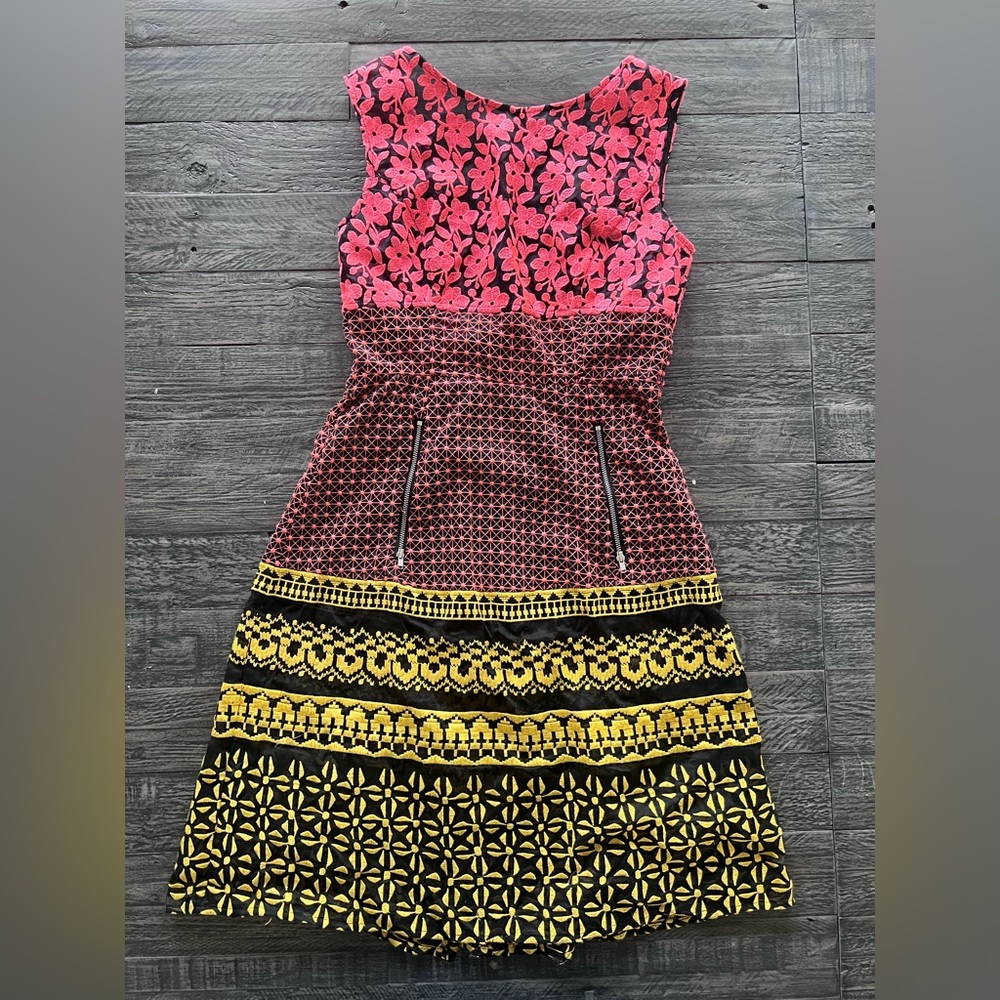 Tracey Reese for Anthropologie sleeveless embroidered dress size small